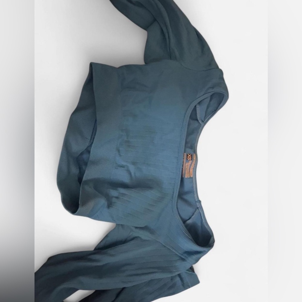 plt blue crop top thick materiel
